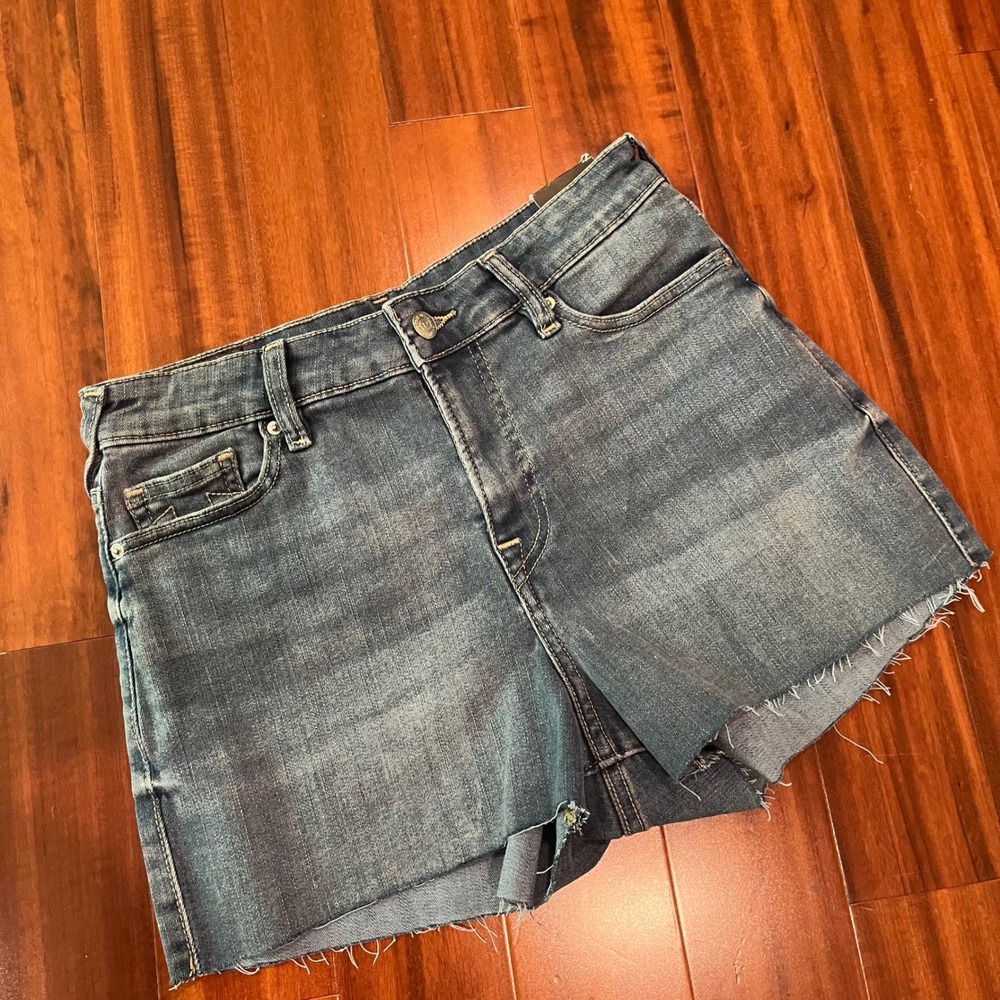True Religion Maisie Shorts Denim Jean Cut Off Medium Wash Blue New W29 29